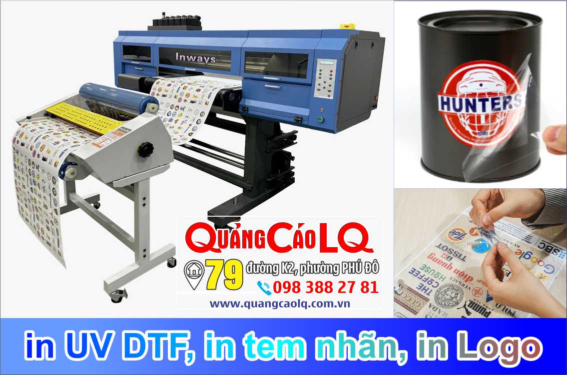 in UV DTF - in Logo tem nhãn