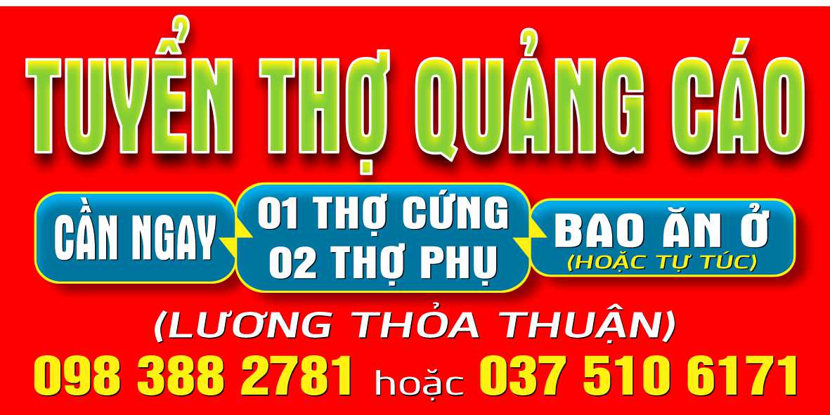 tuyển thợ quảng cáo